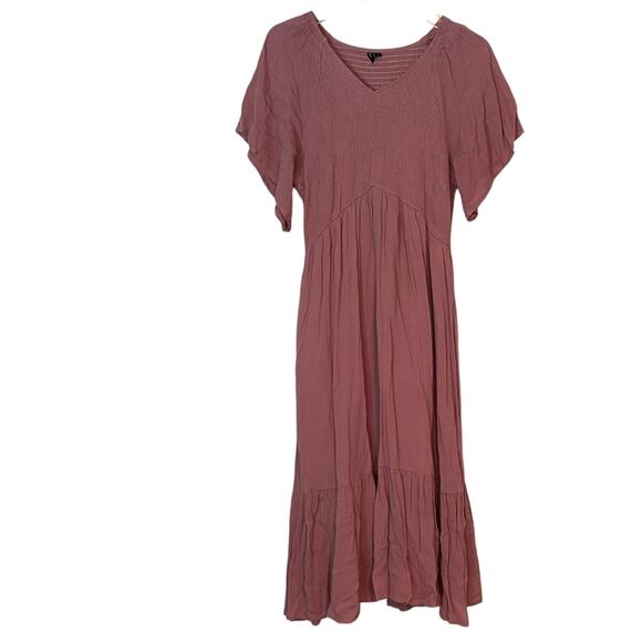 Zattacas Smocked Flutter Sleeve Prairie Dress - Picture 1 of 7